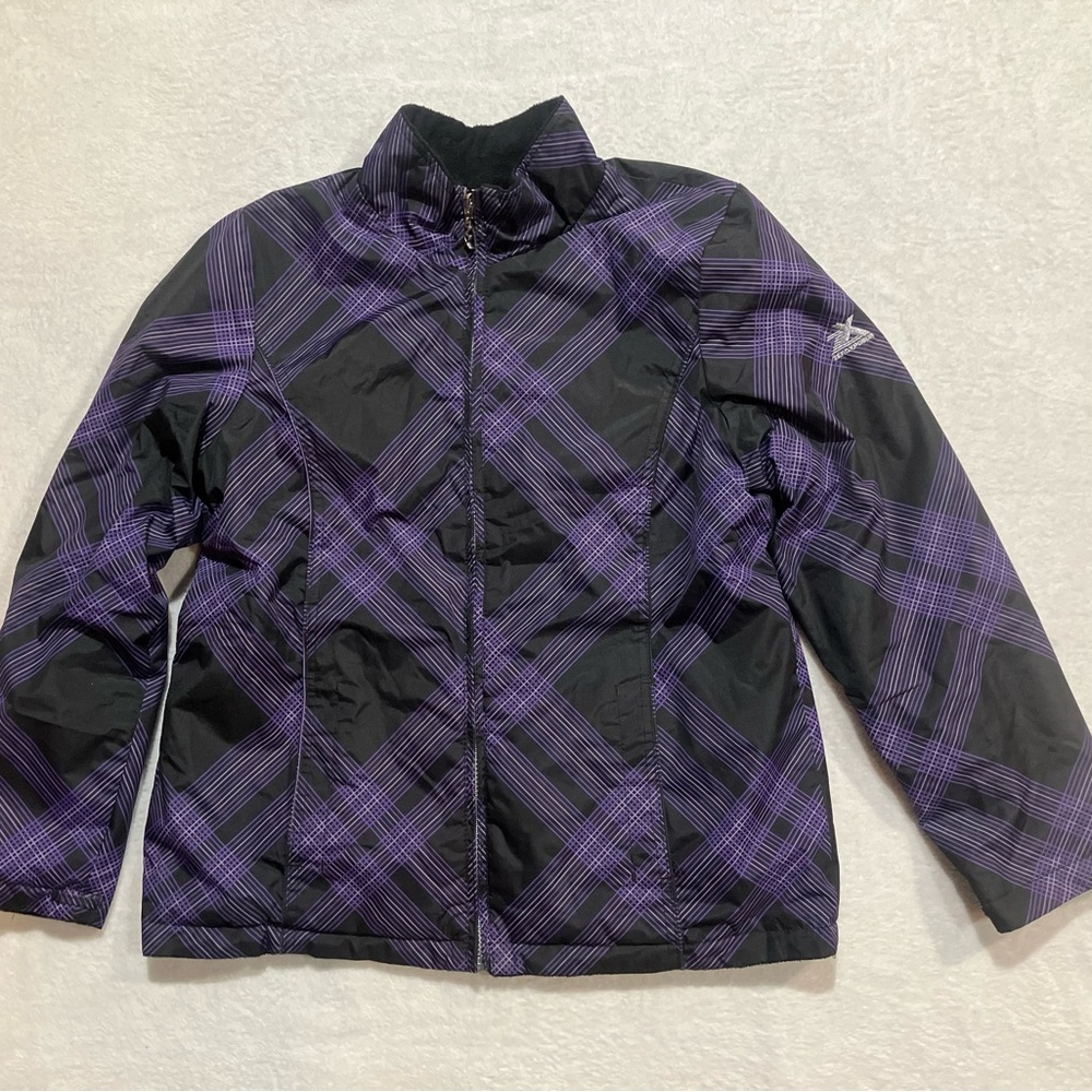 Zeroexposur Women's Reversible Ski Coat Jacket Purple Black Size L Spring Break